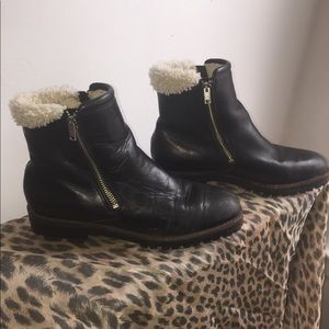 Cole Haan Leather Sherpa boots Size 8